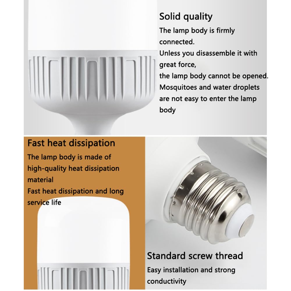 Paquete de 2/10 bombillas de columna LED de aluminio, bombillas de lámpara de bajo consumo de alta potencia E27 superbrillantes de 40 W, equivalente a 100 W, blanco cálido de 2700 K, no regulab