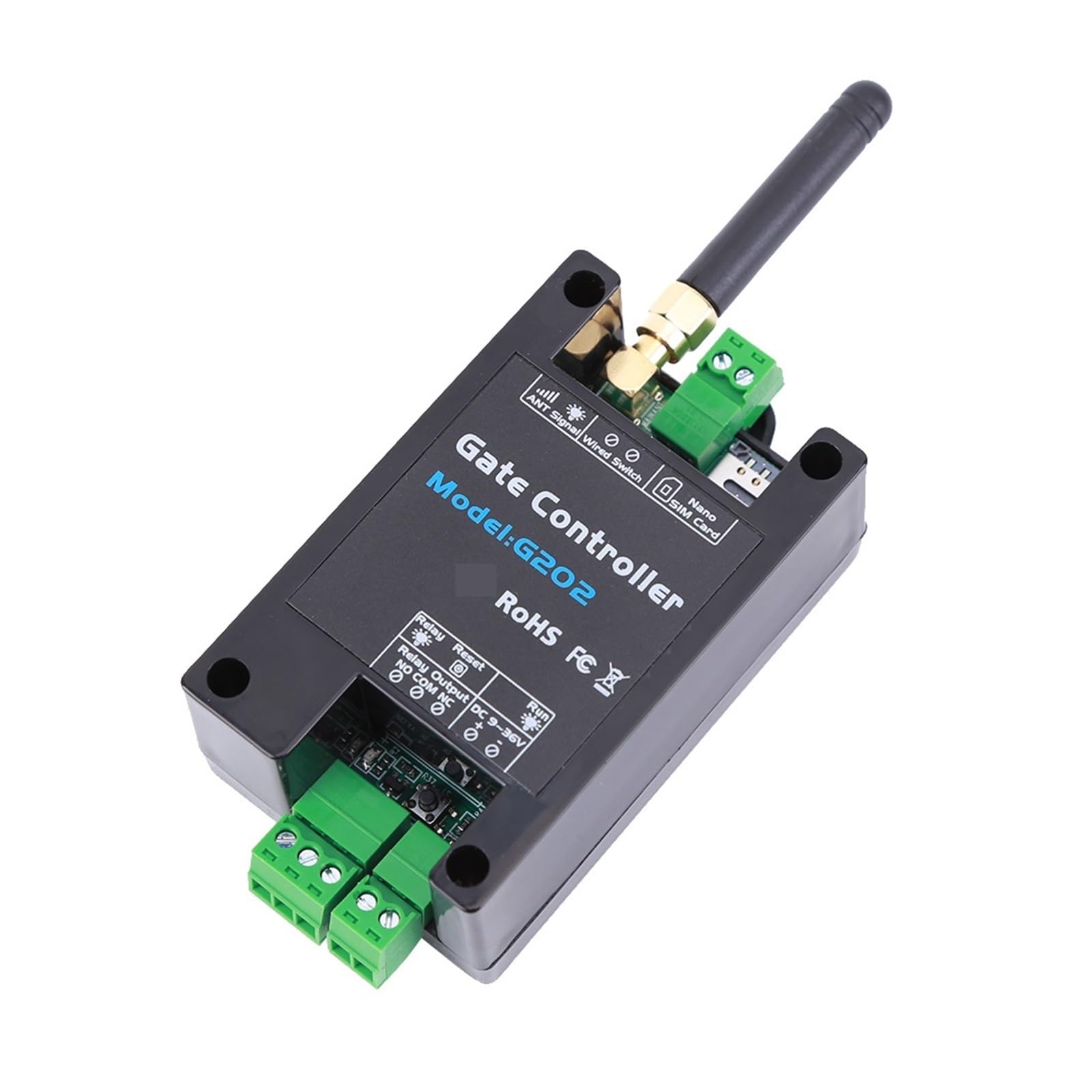 4G Gate Opener GSM Remote Control Single Relay Switch Garage Gate Opener Replace Remote Controller Residential, Commercial(G202)