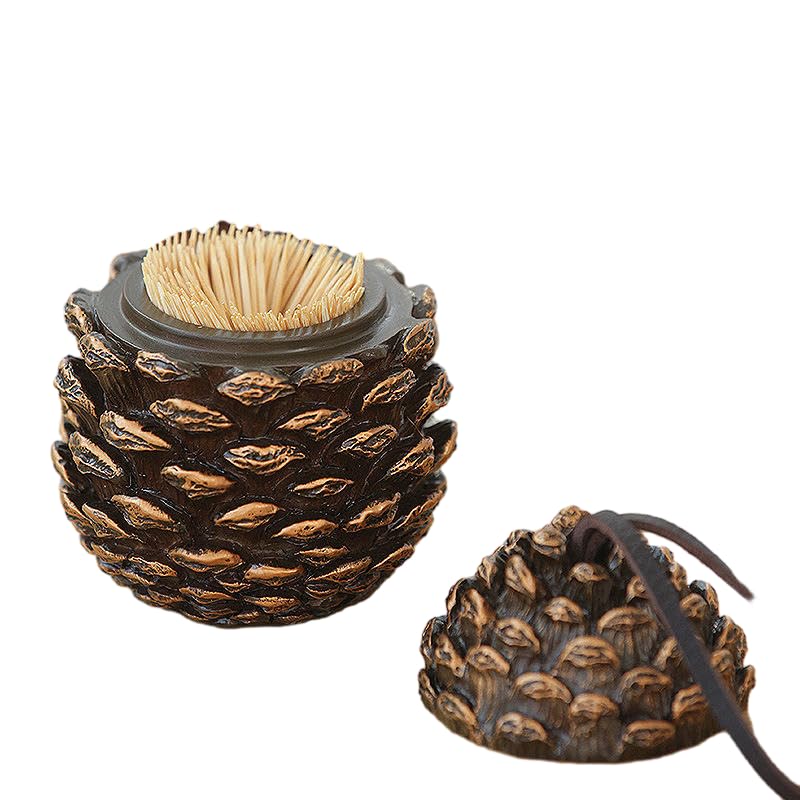 TAMUNI 10 * 6CM 3D Pinecone Sewing Needle Holder Sewing Needle Case Toothpick Holder