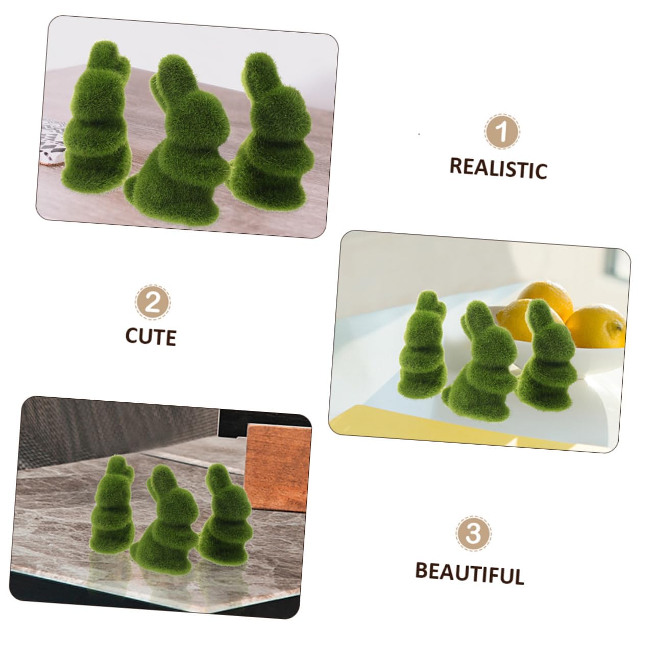 Cabilock 5 Set Di Adorabili Decorazioni A Forma Di Coniglietto Pasquale 8 Cm Giocattoli Di Simulazione Per Decorazioni Da Tavolo 6 Pezzi * 5