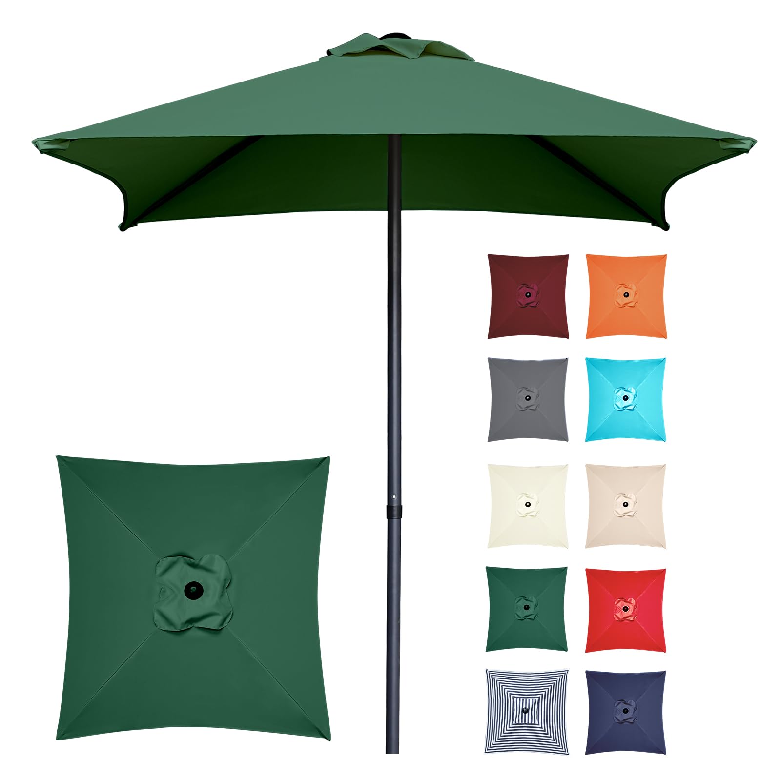 4.9 ft Patio Umbrella - Outdoor Table Umbrella with 4 Reinforced Ribs, UV Protection & Waterproof Market Umbrella for Garden, Lawn, Deck, Backyard, Pool