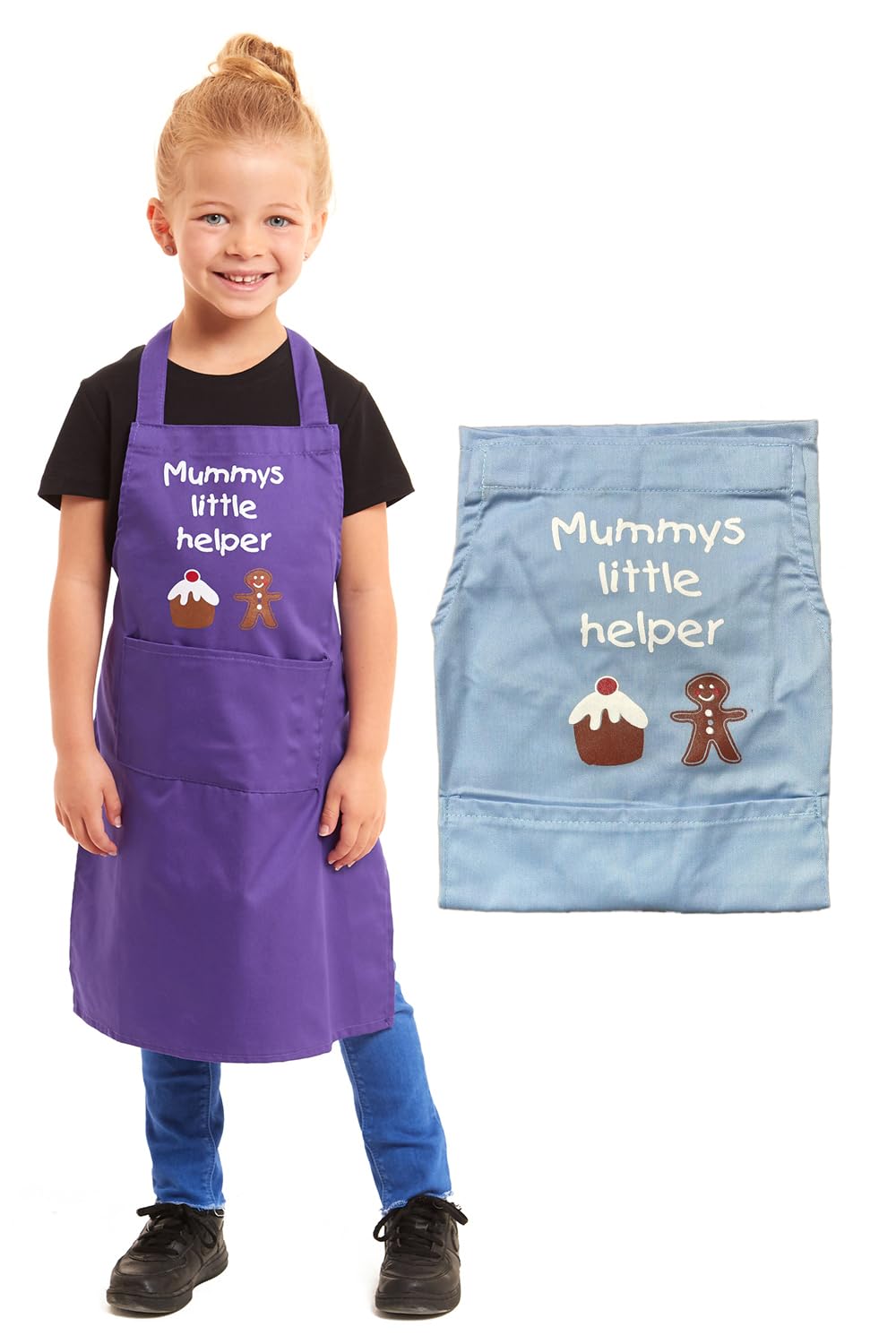 Tesmark Sky Blue Mummys Little Helper Apron For Kids Ideal For Cooking Baking Painting Pottery Drawing Culinary Kitchen And Craft Activities Perfect For Junior Artists And Chefs (Sky Blue)