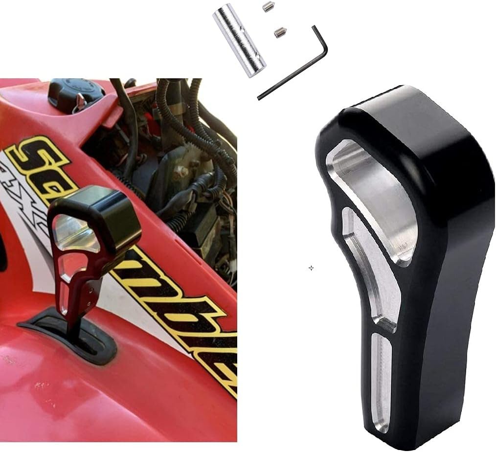 Black Grip Billet Aluminum Shift Knob – CNC Machined Shifter Handle with M8 x 1.25 Thread, Anodized Black Universal Fit for Polaris RZR, Honda Talon, Kawasaki KRX1000, Yamaha Wolverine, UTV/ATV