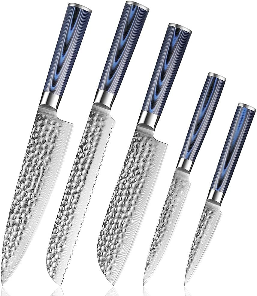 Set de Cuchillos Cocina 5 Piezas Acero Aleación Forjado