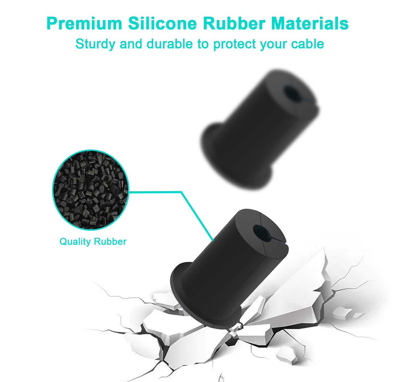 Lot De 2 Kits De Routage De Câbles à Trou Mural Pour Starlink, œillets Muraux En Silicone Pour Câbles De 2,5 Cm, Manchon De Protection Pour Câble Starlink Routeur Et Adaptateur De