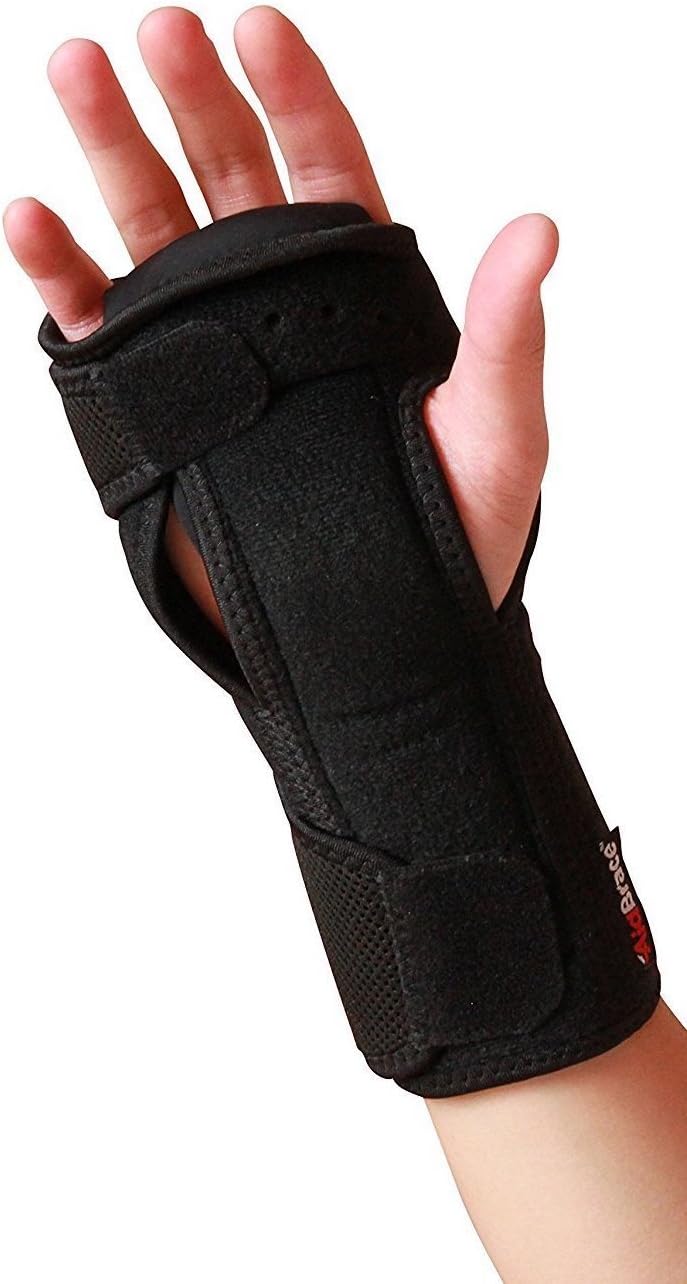 AidBrace Night Wrist Sleep Support Brace - Fits Both Hands - Cushioned to Help With Carpal Tunnel and Relieve and Treat Wrist Pain - Adjustable