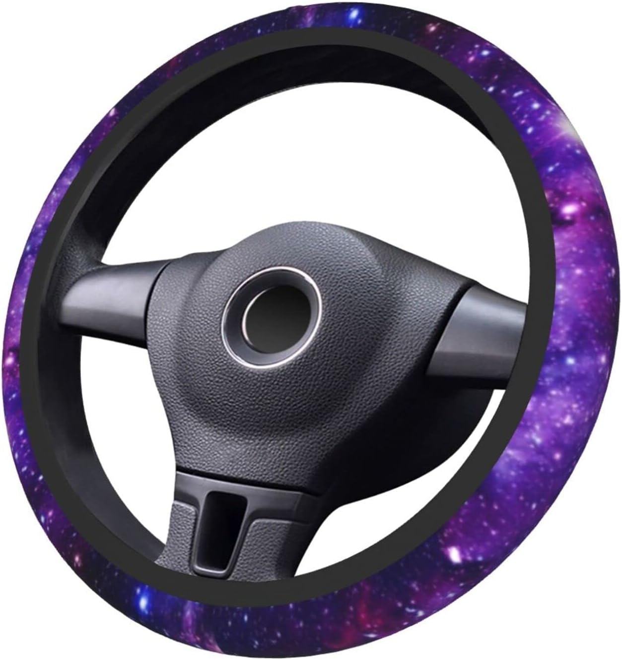 Galaxy Purple Steering Wheel Cover for Women Men, Universal 15 Inches Neoprene Anti-Slip Cute Space Car Steering Wheel Grip Wrap Car Accessories Protective Case Cover for Vehicle Truck SUV… image 4
