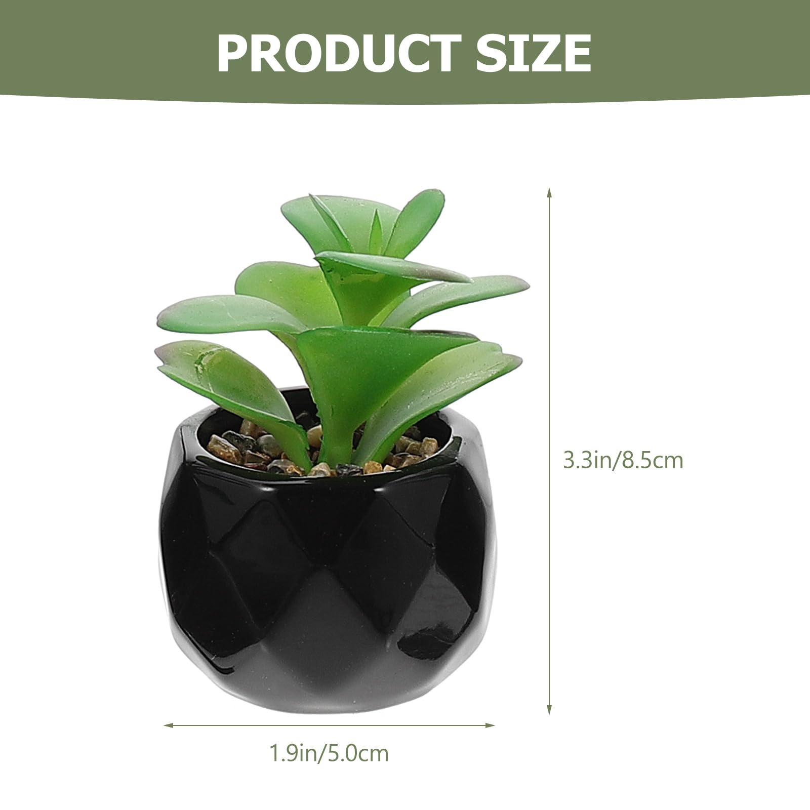 Angoily 4pièces Plantes Succulentes Artificielles avec Pots Céramiques Déco Intérieure Réaliste pour Bureau Maison Chambre ou Salon