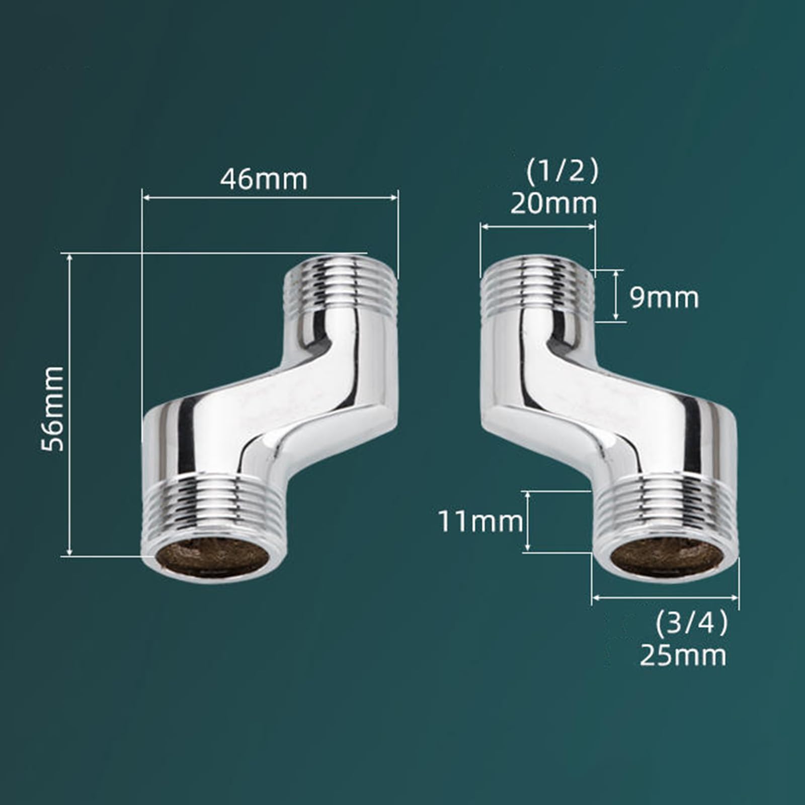 Aqbau® Universal S-Anschluss Set - 2 Stück I Messing I 3/4 x 1/2 Zoll, 10mm Versatz, Ideal für Wandarmaturen in Küche und Bad, Einfache Montage, Robust für Sanitärinstallationen Aqbau® Universal S-Anschluss Set - 2 Stück I Messing I 3/4 x 1/2 Zoll, 10mm Versatz, Ideal für Wandarmaturen in Küche und Bad, Einfache Montage, Robust für Sanitärinstallationen