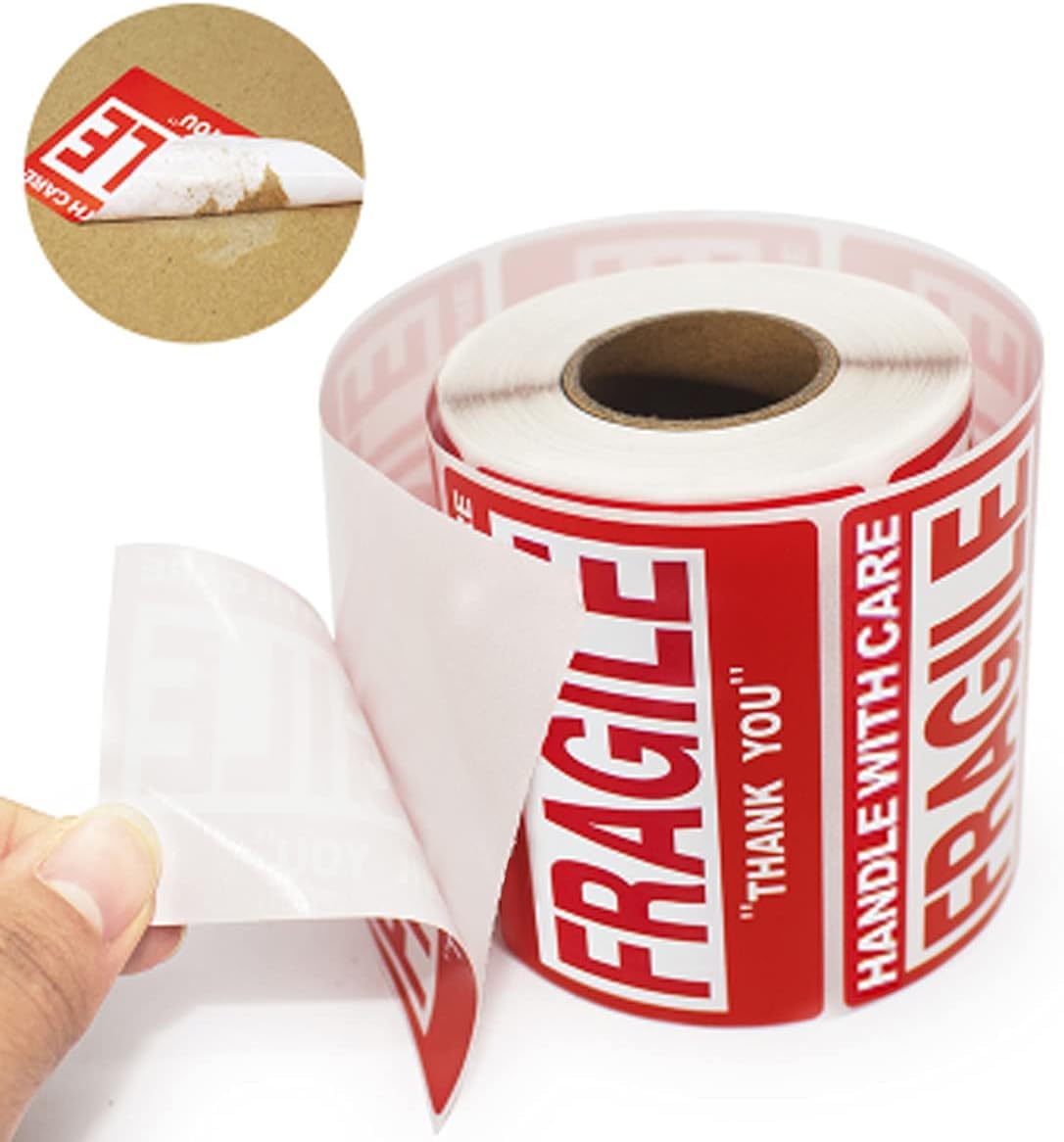 Care Label Sticker Thermal Label Label Cartridges 500 2 X 3 Fragile Handle With Care Label ...