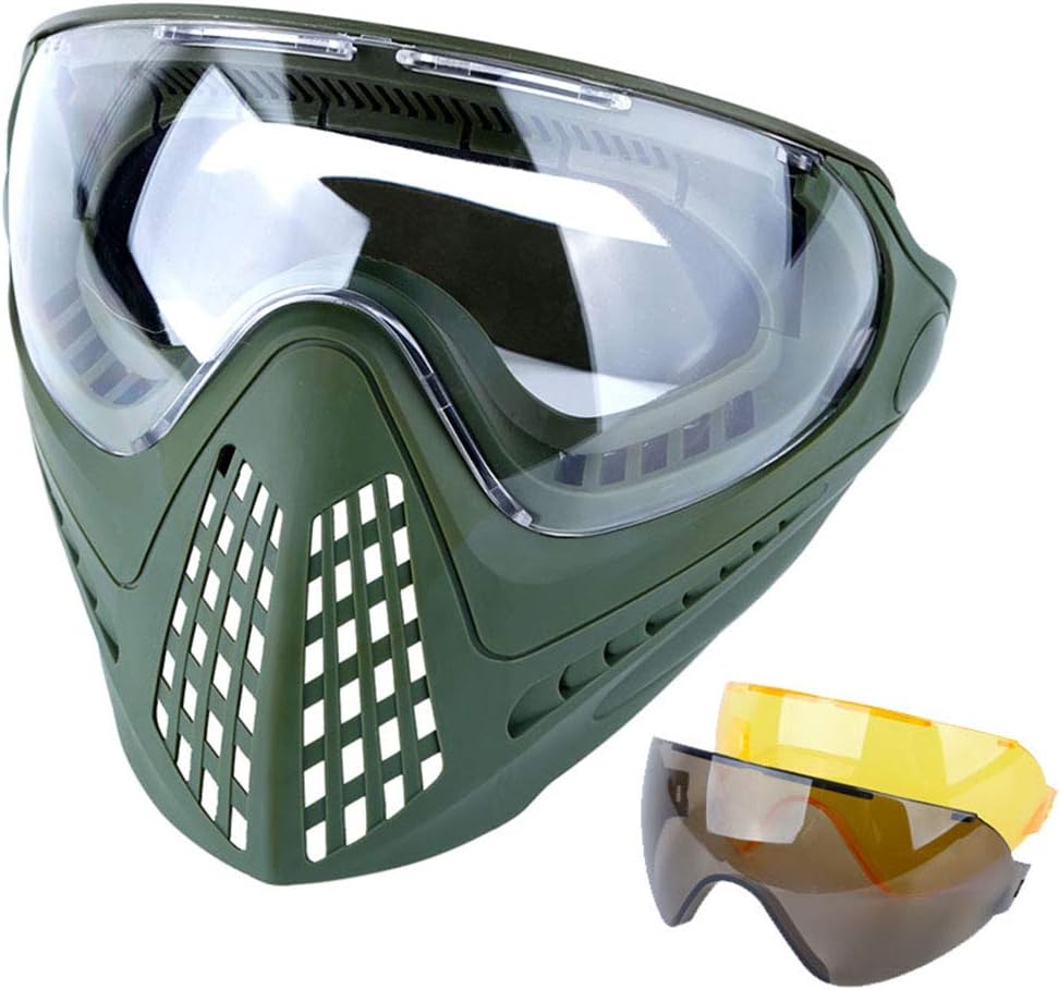 Outdoor Paintball Shooting Face Protection Gear Tactical Fast Helmet Wing Side Rail Mount Mask with PC Goggles