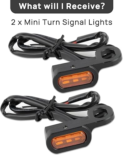Miniatura 9 de psler Mini luces indicadoras de señal de giro LED para motocicleta, luces intermitentes, luz intermitente, montaje de palanca de embrague de freno,