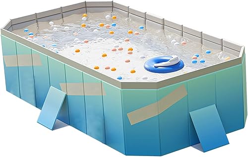 Miniatura 1 de Piscina plegable de PVC, evita fugas, 4 capas, plegable, sin inflar, para exteriores (5.2 ft63 pulgadas)