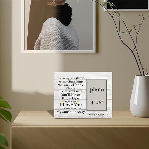 Miniatura 3 de Nurawo Marco de fotos de madera de regalo para mujeres y hombres, regalos para mamá, papá, abuela, esposa, marido, novia, marco de madera You Are My
