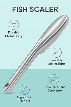 Busstier Balık Pul Soyacağı Metal Gövde Dişli Yapı Hızlı Pul Temizleme Aparatı Ergonomik Saplı Pratik Balık Temizleme Aracı Mutfak İçin Kolay Kullanım Pul Kazıyıcı Alet