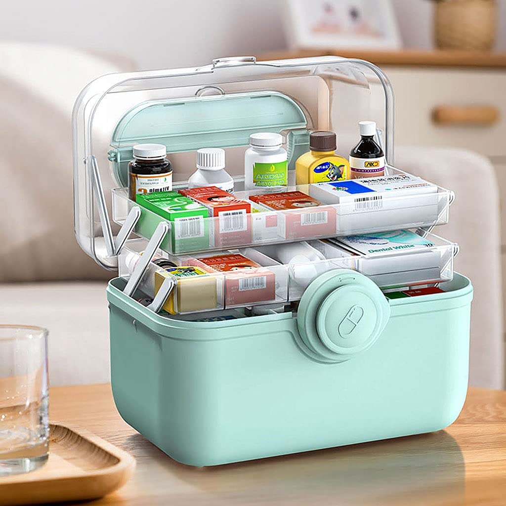 Kit de primeros auxilios de emergencia, organizador portátil de medicamentos, 11.2/13.3/15.3 pulgadas, suministros médicos para el hogar