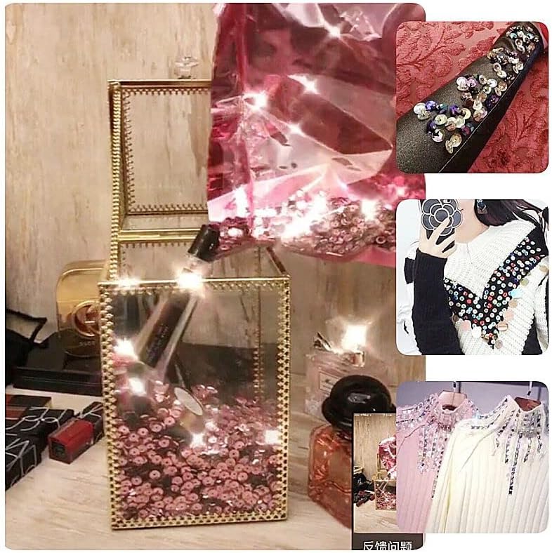 Miniatura 4 de 3600 lentejuelas sueltas de 0.236 pulgadas a granel, lentejuelas redondas bordadas para coser ropa, bolsas, vestido de boda, bricolaje, hogar,