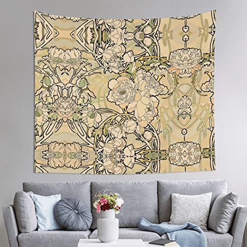 Tapisserie fleurs naturelles œuvre poétique pour une maison sereine
