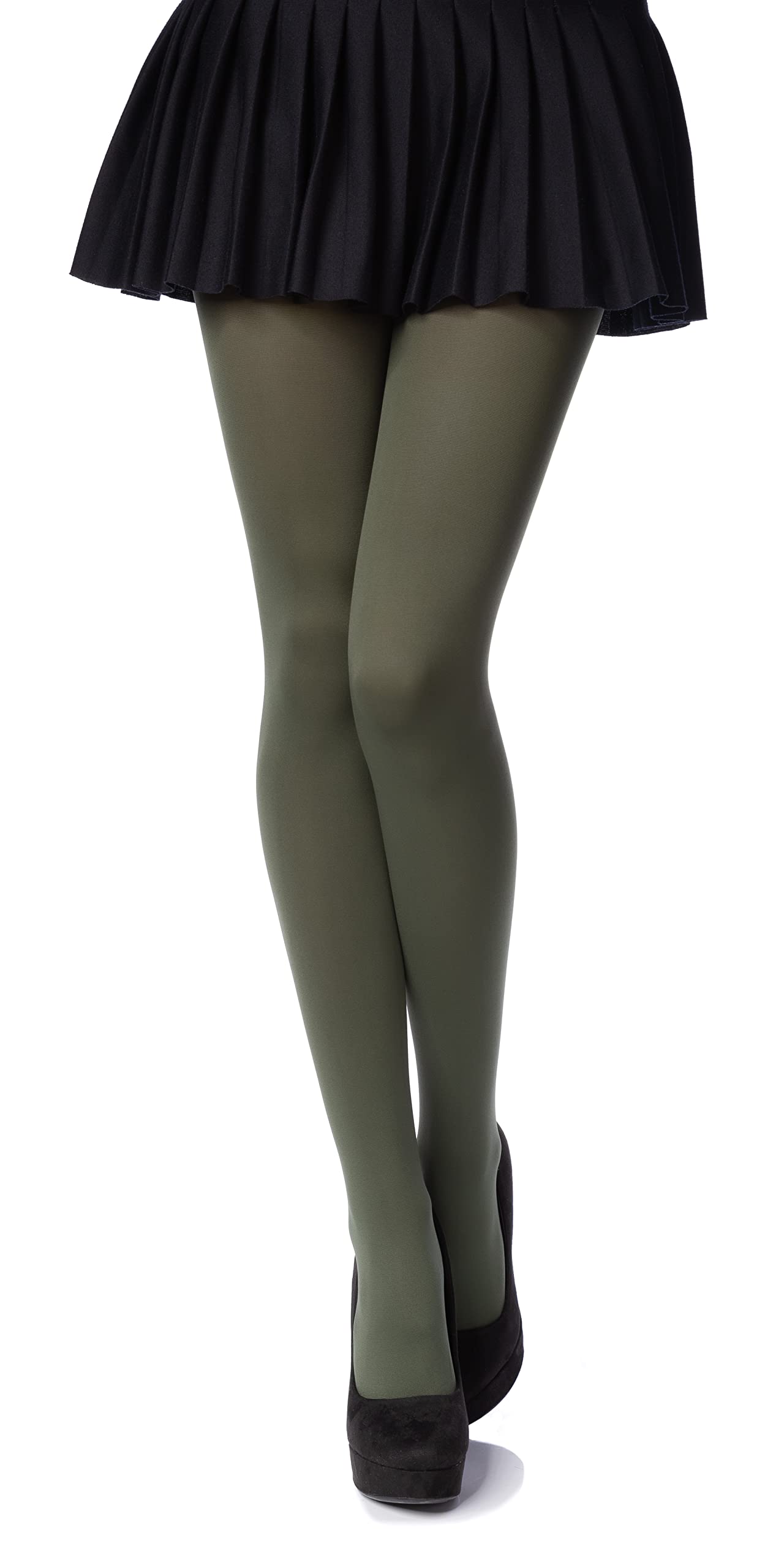 Romartex Opaque 100 Denier Tights, 23 Colours, Sizes S-XL, XL, khaki