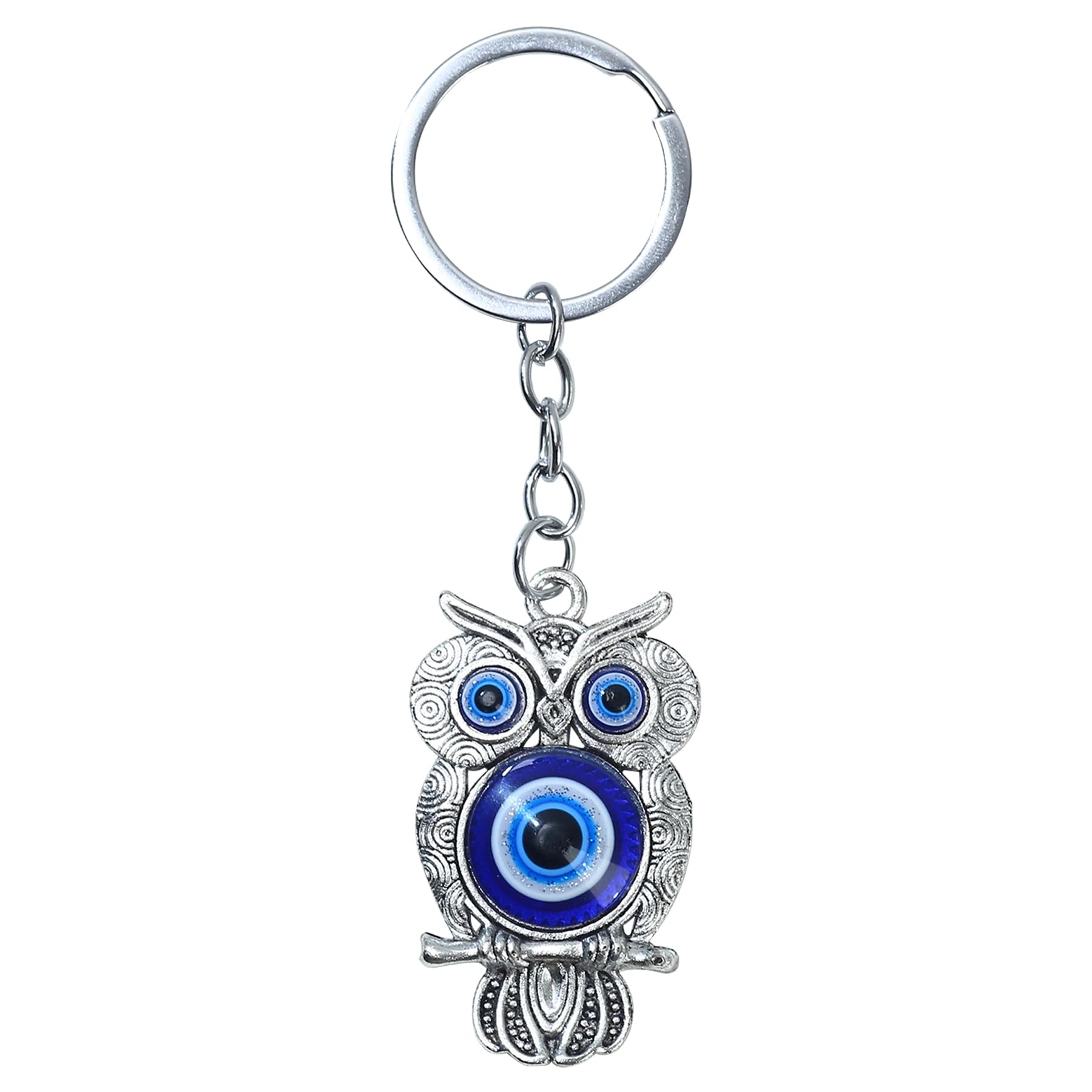 Maigo Cute Blue Eyes Owl Charm Animal Key Chains Gifts