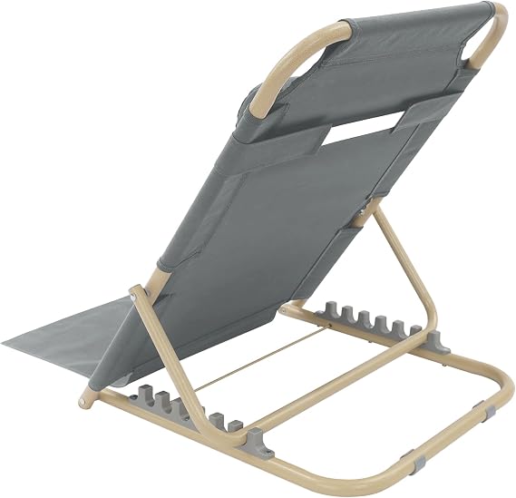 Adjustable Lifting Bed Backrest with Pillow, 7 Degree Folding Back Rest for Sitting up in Bed Backrest Support for Neck Head Lumbar Elderly Patient Read Eat (Grey)