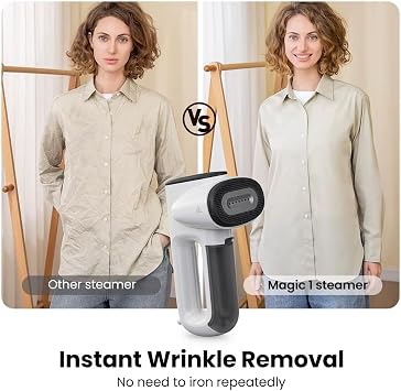 Neakasa Magic 1 Vacuum Steamer, Handheld Travel Garment Steamer for Clothes, 2300Pa Suction for Clothes Grips, Steamer Iron 2 In 1, Ready to Wear (220V-240V)