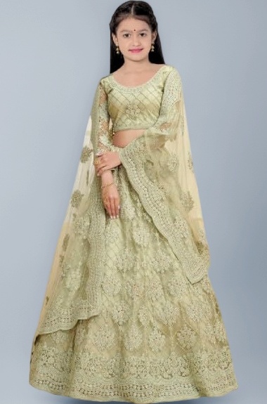 Traditional Ethnic Wear for Girls Designer Embroidered Kids Lehenga Choli