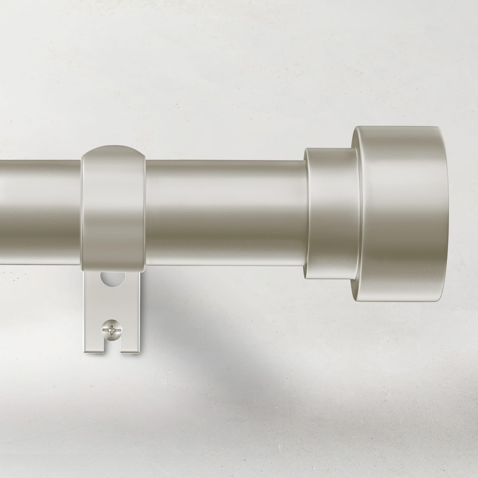 Time Forest Curtain Rods for Windows 28 to 48, 1 Inch Adjustable Heavy Duty Curtain Rod with Simple End Caps, Outdoor Window Drapery Rods for Patio,