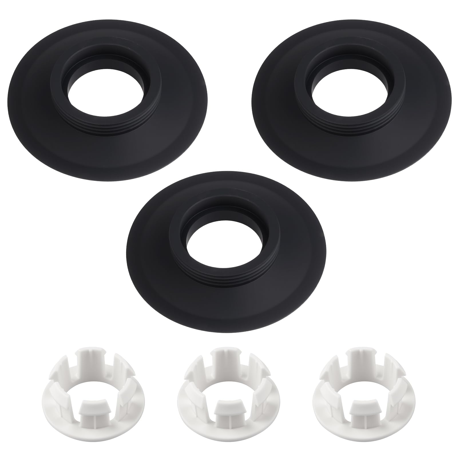 3 Pack Flush Valve Seal for Ideal Standard Toilet Cistern Replacement Toilet Flush Valve Seal & Clip Kit Compatible with Armitage Shanks SV01967 SV93467 EV98167 Upgraded Silicone Material (Black)