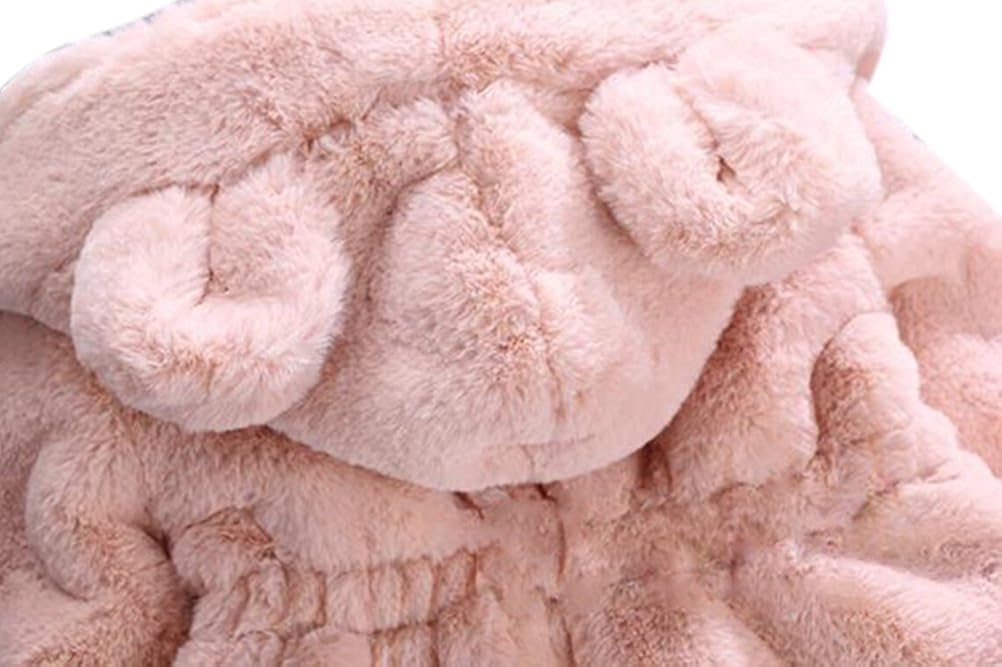 TAIYCYXGAN Baby Little Girls Winter Fleece Coat Kids Faux Fur Jacket with Hood Thicken Outwear Warm Overcoat: Clothing, Shoes & Jewelry
