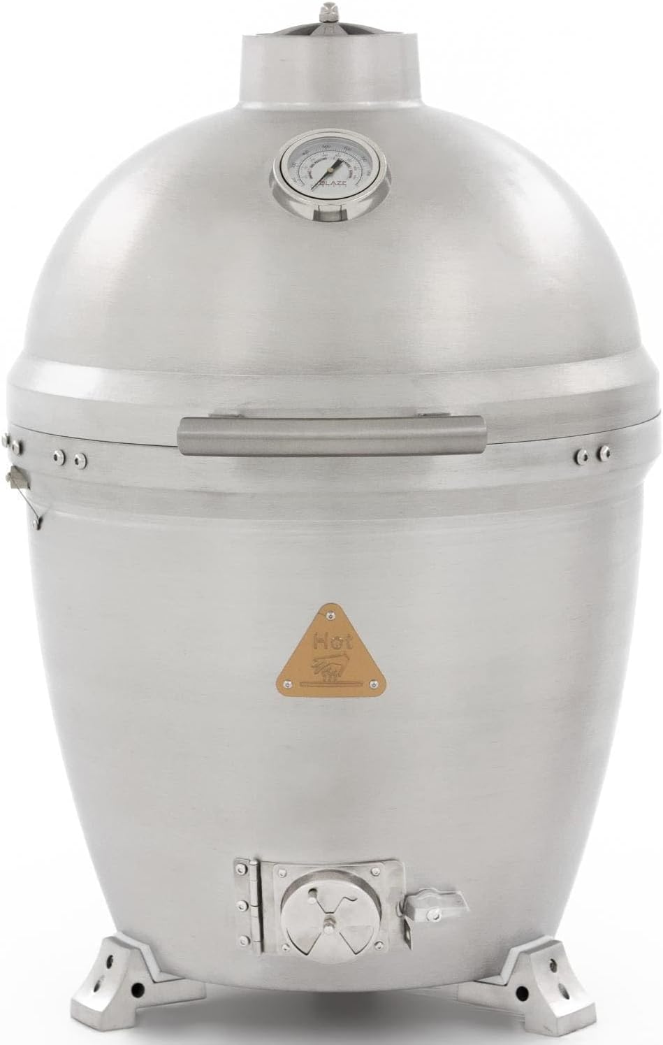 Blaze 20‑Inch Cast Aluminum Kamado Grill | Heavy-Duty 1″ Cast Aluminum Body | 20″ Hex Stainless Grates | Tongue‑and‑Groove Seal | BLZ‑20‑KAMADO