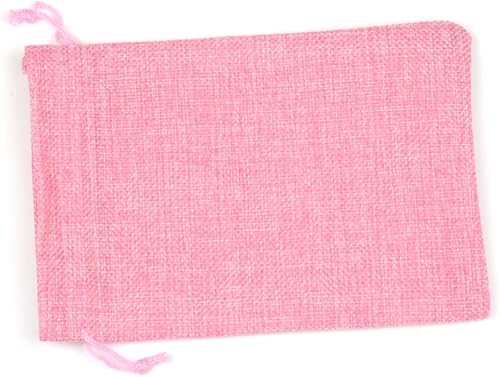 Miniatura 7 de Tvoip Paquete de 30 bolsas de arpillera con cordón, bolsas de regalo para bodas, fiestas y manualidades (rosa, 4 x 5.5 pulgadas)