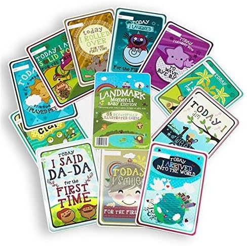 ASVP Shop® Landmark Moments Milestone Baby Cards - 38 Illustrated cards - Perfect, Baby Gift and Baby presents