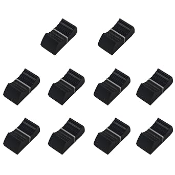 pson 10Pcs Straight Slide Potentiometer Flat Push Knob, 8 x 1.2mm Insert Shaft for Audio Mixer and Electronic EquipmentBlack