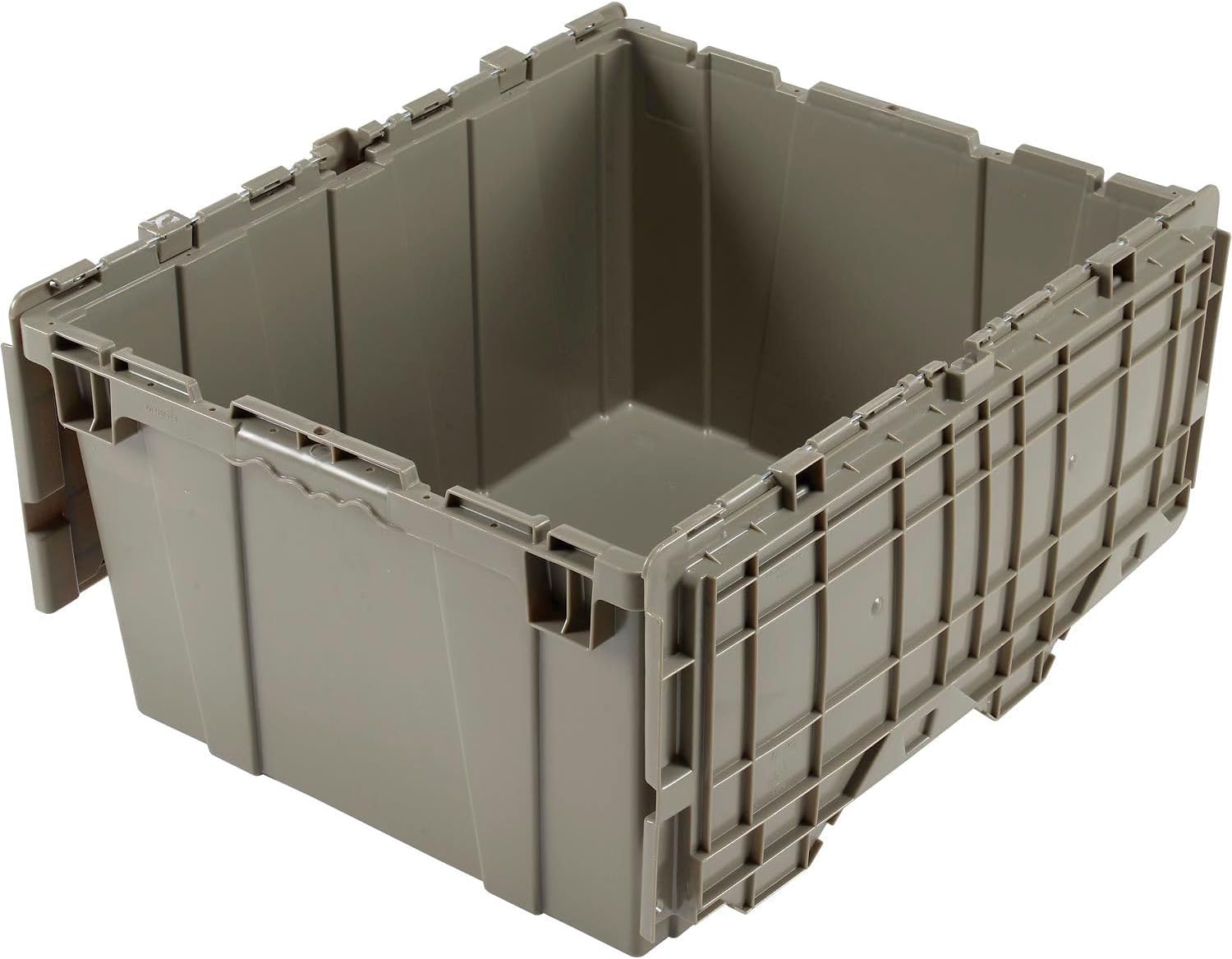 Monoflo Global Industrial Distribution Container With Hinged Lid 23-3/4x19-1/4x12-1/2 Gray