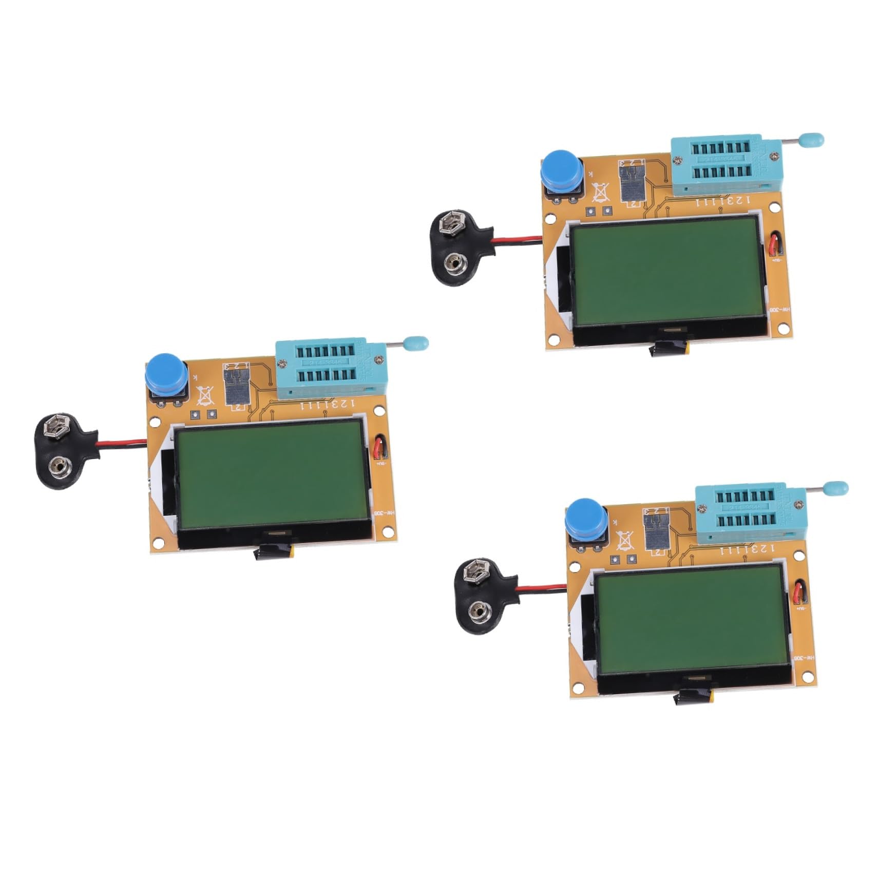 SOLUSTRE Probador Digital Lcd De 3 Piezas Medidor De Capacitancia Detector De Diodos Y Triodo
