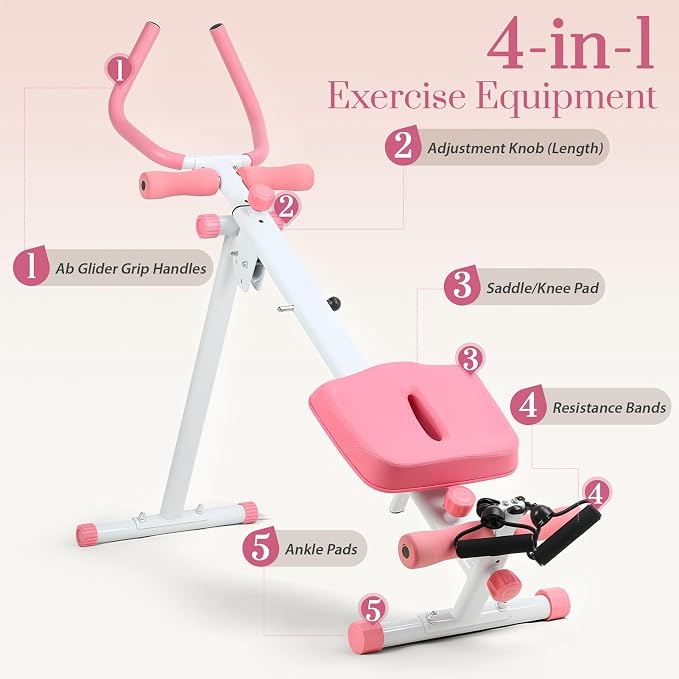 Máquina de remo 4 en 1 plegable para ejercicios abdominales miniatura 4