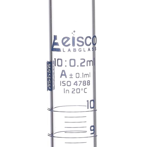 Vista 27 de EISCO Cilindro graduado, 67.6 fl oz - Tolerancia clase A ±10.0.0 fl oz - Base hexagonal - Graduaciones azules - Vidrio de borosilicato 3.3