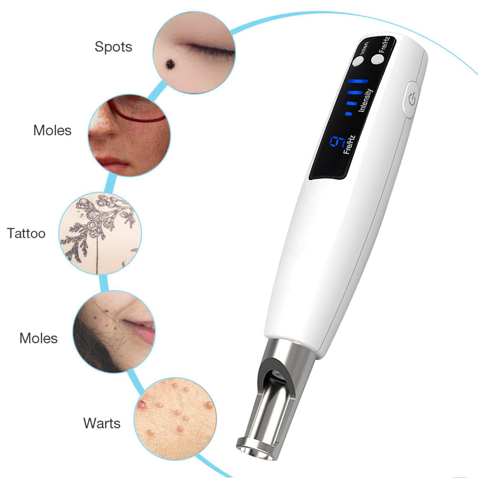 Picosecond Laser Pen, pióro do usuwania narośli skórnych, niebieskie i czerwone światło, wyświetlacz LCD, z 9 trybami, 4 poziomami usuwania przebarwień,blizn,znamion,ciemnych plam,piegów,Blue