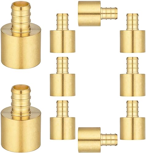 Lidertik - Adaptador de sudor hembra de cobre a Pex de 12 pulgada, 12 pulgada Pex F1807 x 12 pulgada (paquete de 10)