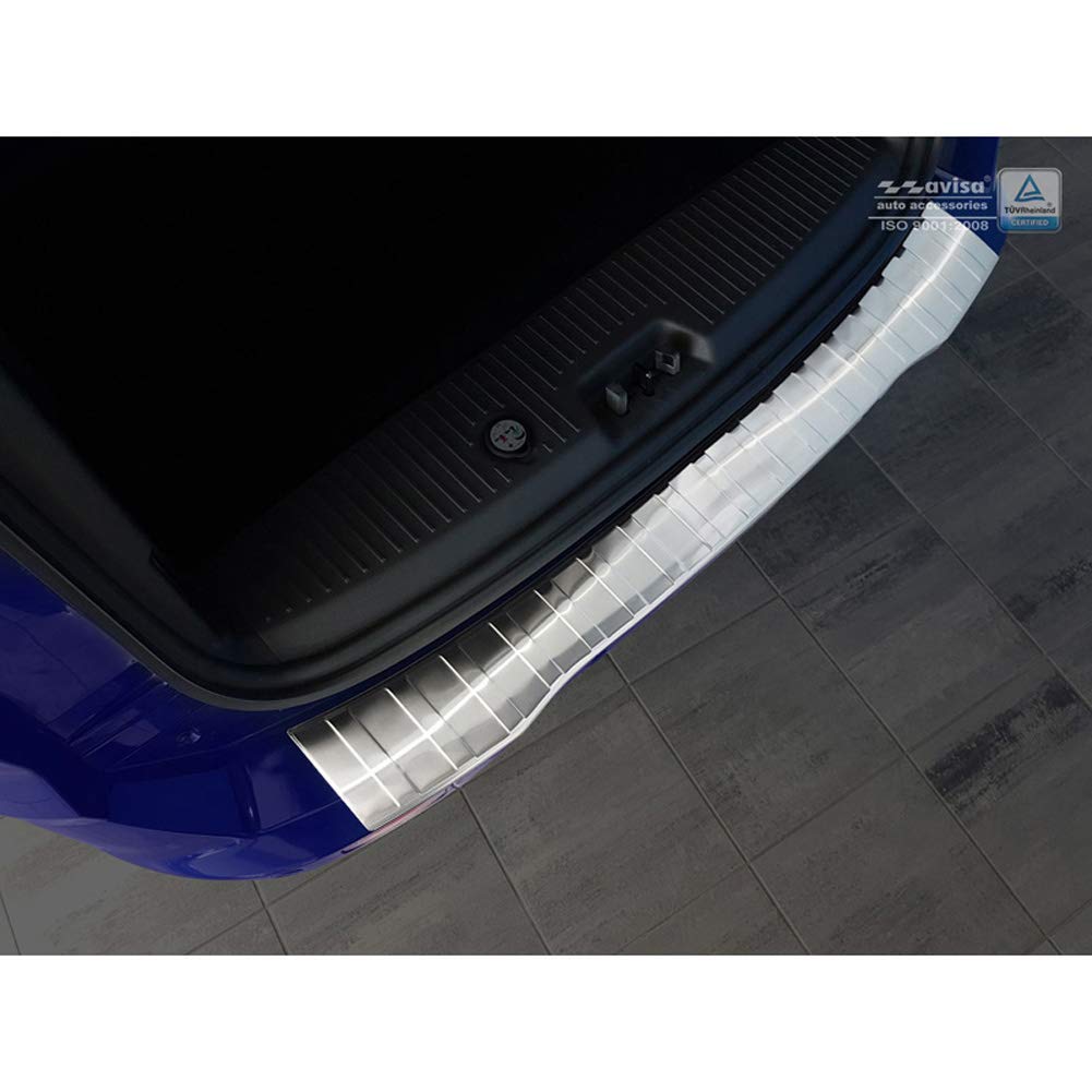 Avisa Edelstahl Heckstoßstangenschutz kompatibel mit Ford Tourneo Courier/Transit Courier 2014-2022 'Ribs'