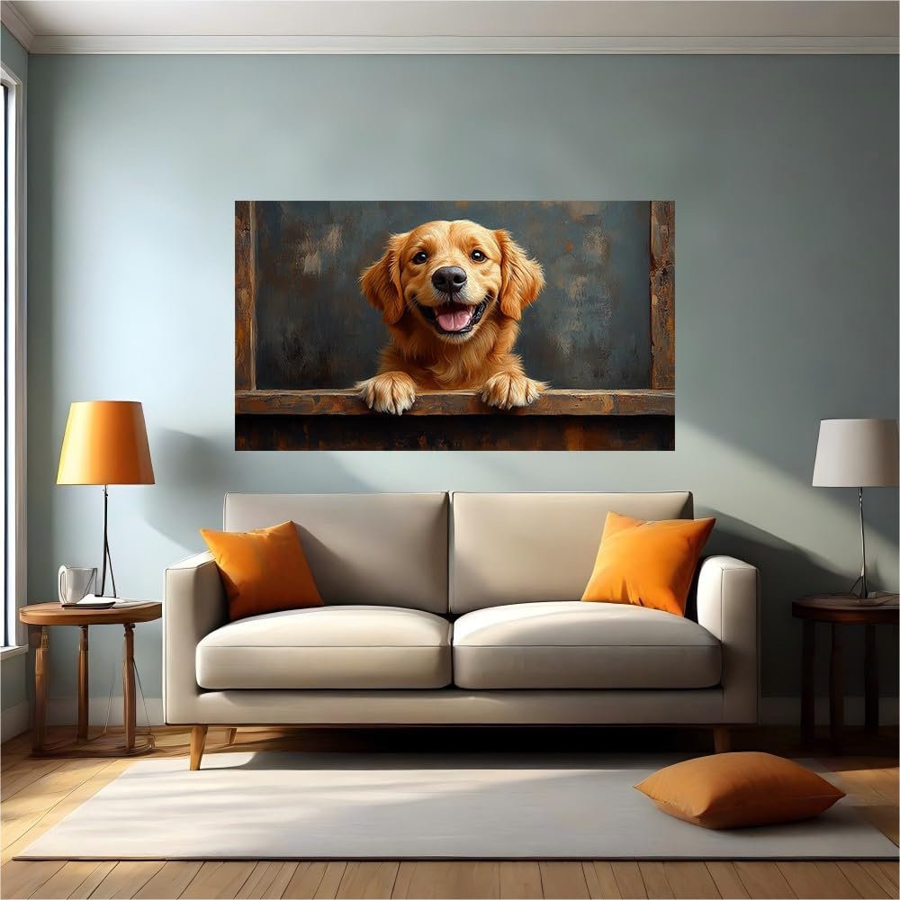 Vinilo Golden Retriever autoadhesivo extraíble para cocina y dormitorio