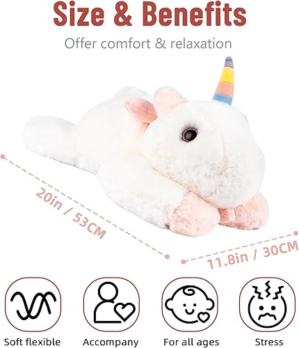 Miniatura 172 de Niuniu Daddy - Peluche con peso de perezoso para la ansiedad, almohada grande de 20 pulgadas para niños y adultos, juguete tierno como regalo