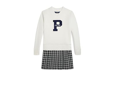 Polo Ralph Lauren Kids Letterman Fleece Sweatshirt Dress (Big Kid) Girl