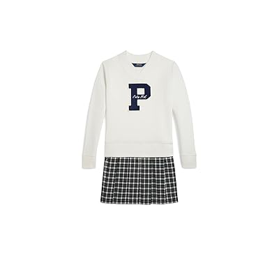 Polo Ralph Lauren Kids Letterman Fleece Sweatshirt Dress (Big Kid) Girl