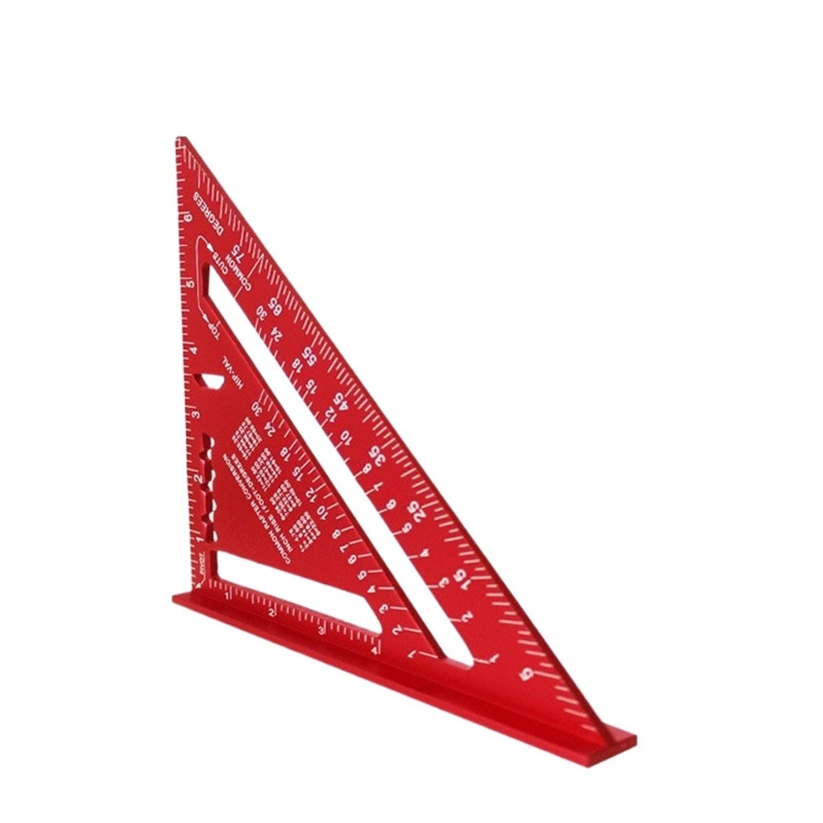 Carré pour le travail du bois ERICAT, règle d'angle métrique 7 pouces et outil de mesure d'angle