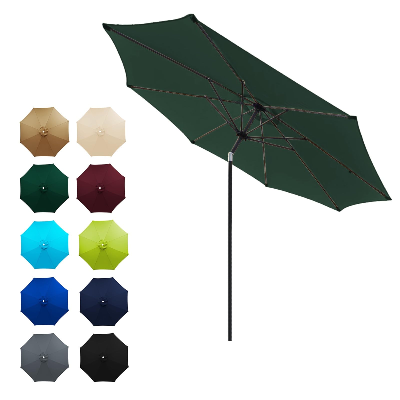 Funda de repuesto impermeable para sombrilla de 8 varillas