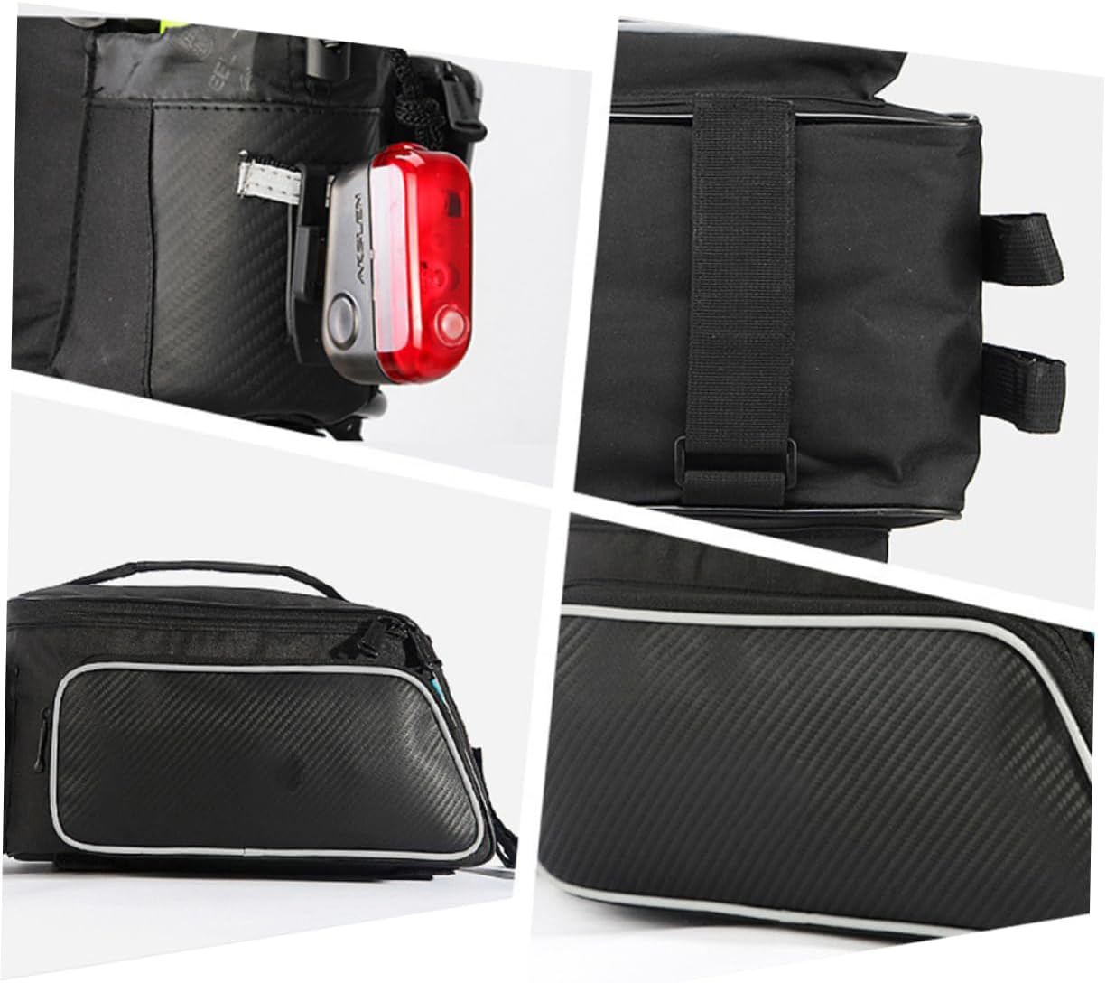 POPETPOP Convenient Bike Bag Versatile Cycling Storage Pack for Outdoor Activities Suitable for Mountain and Bikes Black