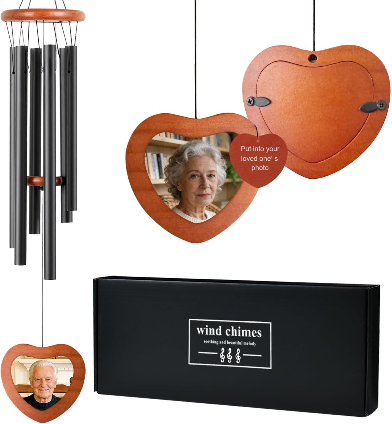 Memorial Wind Chimes Outdoor,Personalized Sympathy Gifts for Loss of Loved One, Memorial Gifts for Loss of Mom,Wind Chimes for Mother's Day Mom Grandma Neighbors Unisex