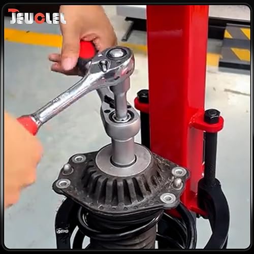 Miniatura 4 de Juego de 18 piezas de herramientas de extracción de tuercas de amortiguador de suspensión, cubo de dirección de 1/2 pulgada, juego de trinquete y 18